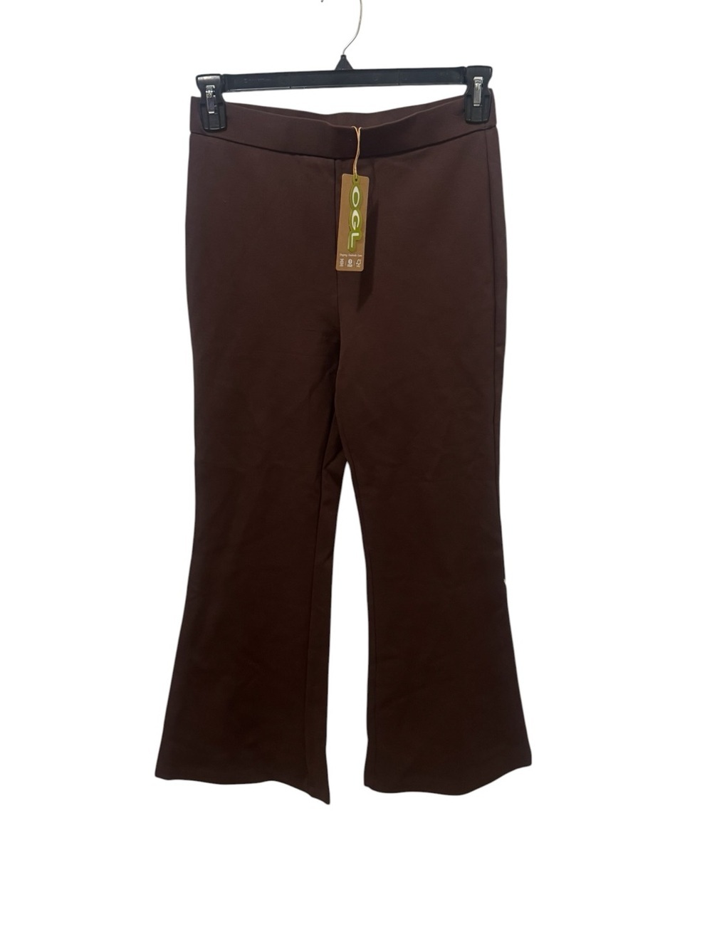 OGL Ponte-De-Roma Slimming Ponte High Rise Pull-on Flared Pants Brown Med Pet